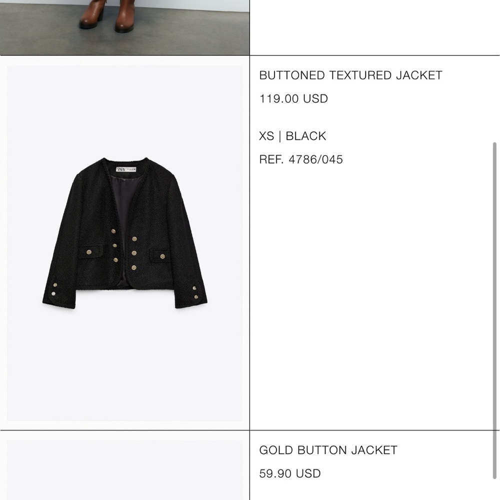 Zara Tweed Jacket - Picture 2 of 3